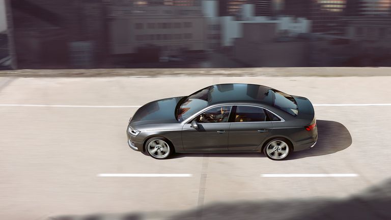 Dynamic Side view Audi A4 Sedan